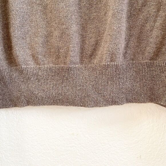 Article 365 Sweater XL Mens Long Sleeve Cotton Cashmere Blend Brown V Neck - Picture 8 of 9